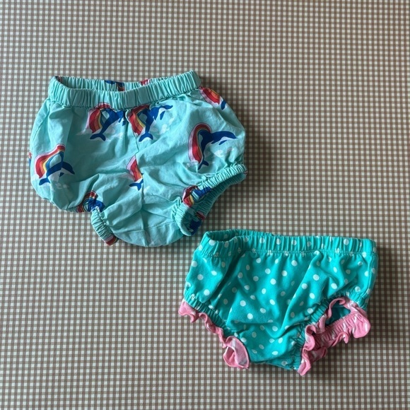 2 Bloomers Matilda Jane + Hanna Andersson polka dot/dolphin print. 12-18 mo/2T - Picture 1 of 7